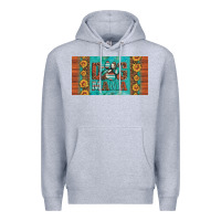 Heather Grey dog mama license plate Premium Hoodie - Artiststas