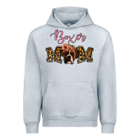 Heather Grey Boxer Mom Urban Hoodie - Jasminsmagicworld