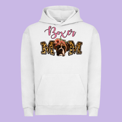 Boxer Mom Urban Hoodie Designed By Jasminsmagicworld