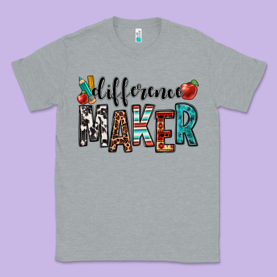 Difference Maker Teacher Classic Tee Designed By Oliviacreatesart