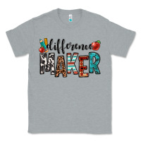 Heather Grey difference maker teacher Classic Tee - OliviaCreatesArt