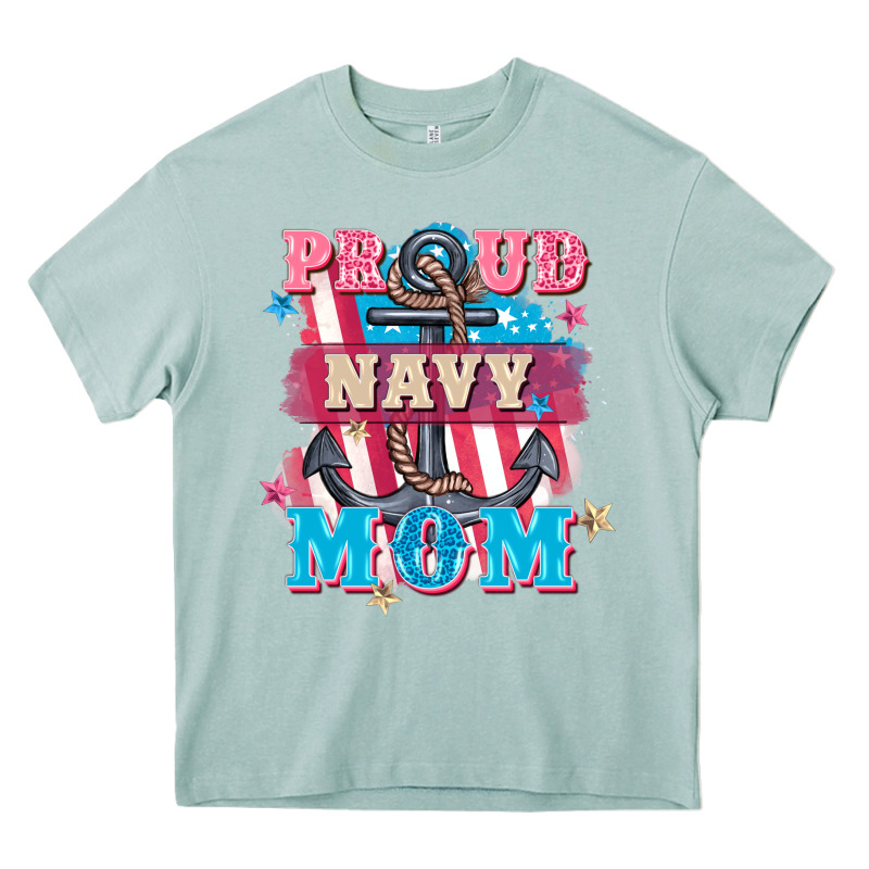 Proud Navy Mom Mother's Day Heavy Core Tee by FaDigitalArtStudio | Teevron