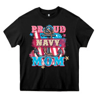 Black Proud navy Mom Mother's Day Heavy Core Tee - FaDigitalArtStudio