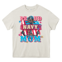Cream Proud navy Mom Mother's Day Heavy Core Tee - FaDigitalArtStudio