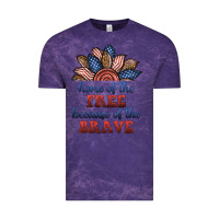 Cloud Purple home of the free because of the brave Vintage Tee - BundleAndBundleShop