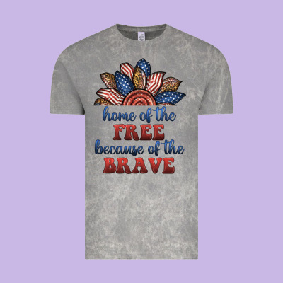 Home Of The Free Because Of The Brave Vintage Tee Designed By Bundleandbundleshop