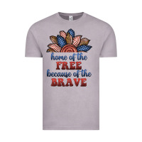 Vintage Zinc home of the free because of the brave Vintage Tee - BundleAndBundleShop