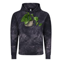 Cloud Black Philodendron Vintage Hoodie - LillyAllenDesigns
