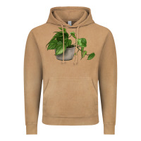 Vintage Camel Philodendron Vintage Hoodie - LillyAllenDesigns