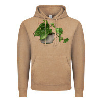 Vintage Coffee Philodendron Vintage Hoodie - LillyAllenDesigns