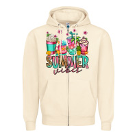 Sandshell summer vibes coffee cups Zipper Hoodie - Jasminsmagicworld