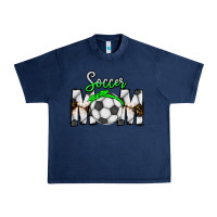 Navy Soccer Mom Urban Heavy Tee - CowhideDigitalArt