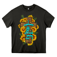 Asphalt faith sunflower leopard cross olivia Heavy Core Tee - OliviaCreatesArt