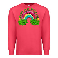 Cardinal Happy St. Patrick's Day Rainbow And Shamrock Premium Sweatshirt - RanaPortraitStore