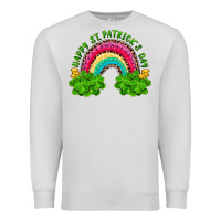 Dove Grey Happy St. Patrick's Day Rainbow And Shamrock Premium Sweatshirt - RanaPortraitStore