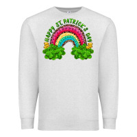 Oatmeal Heather Happy St. Patrick's Day Rainbow And Shamrock Premium Sweatshirt - RanaPortraitStore