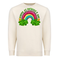 Sandshell Happy St. Patrick's Day Rainbow And Shamrock Premium Sweatshirt - RanaPortraitStore