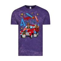 Cloud Purple 4th of july truck  1 Vintage Tee - BundleAndBundleShop
