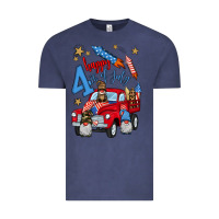 Vintage Denim 4th of july truck  1 Vintage Tee - BundleAndBundleShop