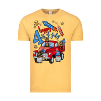 Vintage Mustard 4th of july truck  1 Vintage Tee - BundleAndBundleShop