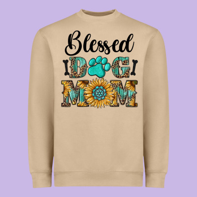 Blessed Dog Mom Heavyweight Sweatshirt Designed By Ranaportraitstore