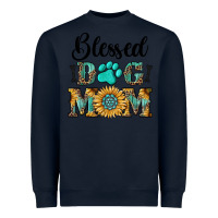 Navy Blessed dog mom Heavyweight Sweatshirt - RanaPortraitStore
