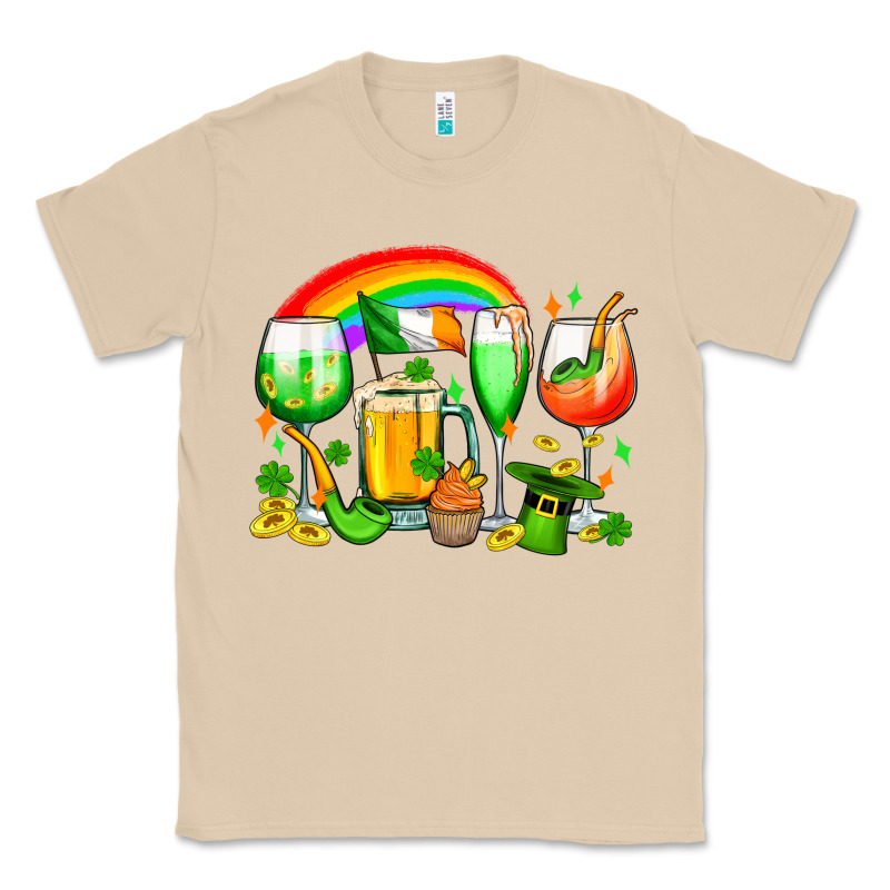 Wine Glasses St. Patricks Classic Tee by OliviaCreatesArt | Teevron