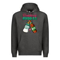 Charcoal Heather Drinking Buddies Premium Hoodie - Jasminsmagicworld