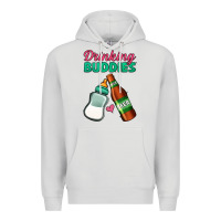 Dove Grey Drinking Buddies Premium Hoodie - Jasminsmagicworld