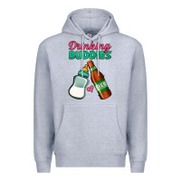 Heather Grey Drinking Buddies Premium Hoodie - Jasminsmagicworld