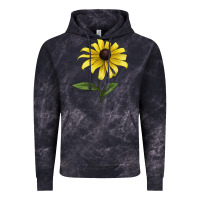 Cloud Black Black Eyed Susan Flower Illustrations Vintage Hoodie - LillyAllenDesigns