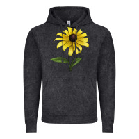 Vintage Black Black Eyed Susan Flower Illustrations Vintage Hoodie - LillyAllenDesigns