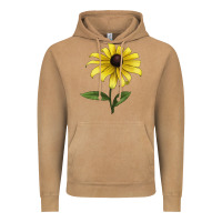 Vintage Camel Black Eyed Susan Flower Illustrations Vintage Hoodie - LillyAllenDesigns