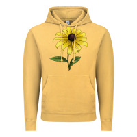Vintage Mustard Black Eyed Susan Flower Illustrations Vintage Hoodie - LillyAllenDesigns