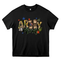 Black army mom Heavy Core Tee - FaDigitalArtStudio