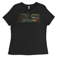 Black trick rawr treat 11 oz mug Ladies Tee - BundleAndBundleShop