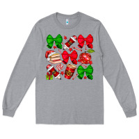 Heather Grey Christmas teacher Long Sleeve Tee - CowhideDigitalArt