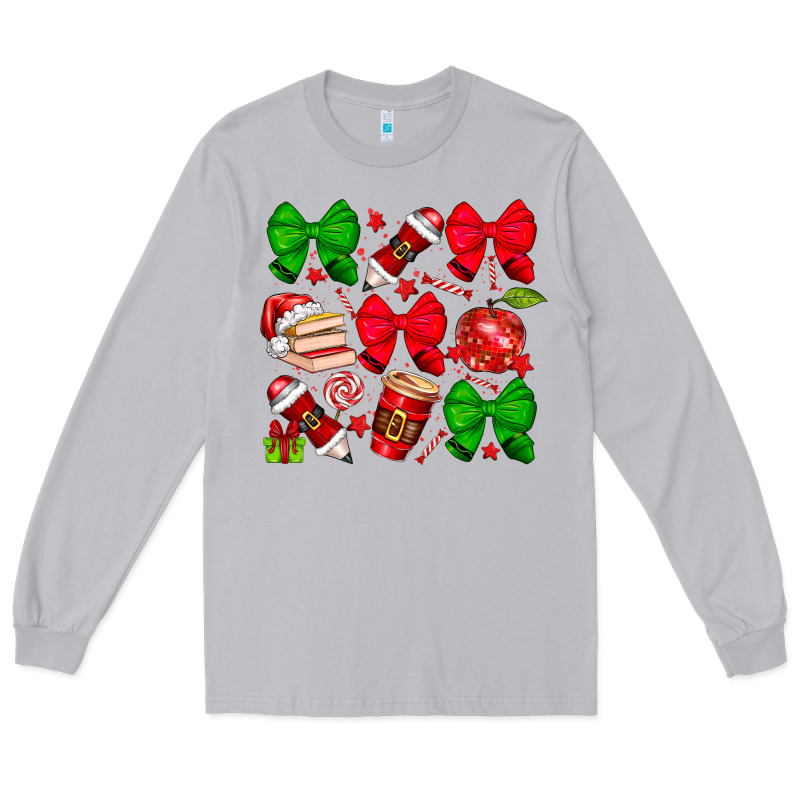 Christmas Teacher Long Sleeve Tee by CowhideDigitalArt | Teevron