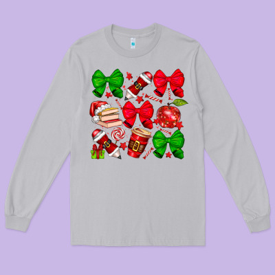 Christmas Teacher Long Sleeve Tee Designed By Cowhidedigitalart