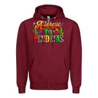 Burgundy Allergic to pendejas Zipper Hoodie - RanaPortraitStore