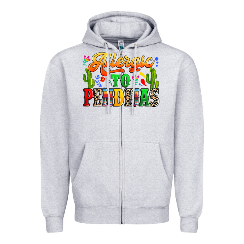Allergic To Pendejas Zipper Hoodie by RanaPortraitStore | Teevron
