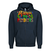 Navy Allergic to pendejas Zipper Hoodie - RanaPortraitStore
