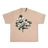Burro Magnolia Flower Illustration Urban Heavy Tee - LillyAllenDesigns