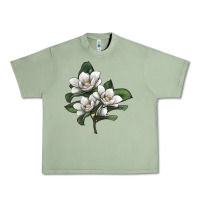 Oil Green Magnolia Flower Illustration Urban Heavy Tee - LillyAllenDesigns