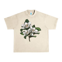 Sandshell Magnolia Flower Illustration Urban Heavy Tee - LillyAllenDesigns