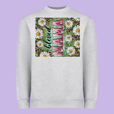 Blessed Mama With Daisy And Leopard Heavyweight Sweatshirt Designed By Ranaportraitstore