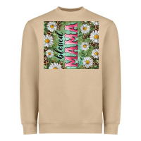 Mushroom Blessed mama with daisy and leopard Heavyweight Sweatshirt - RanaPortraitStore
