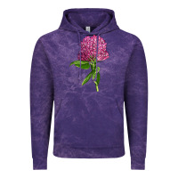 Cloud Purple Red Clover Illustrations Vintage Hoodie - LillyAllenDesigns