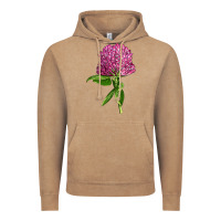 Vintage Coffee Red Clover Illustrations Vintage Hoodie - LillyAllenDesigns