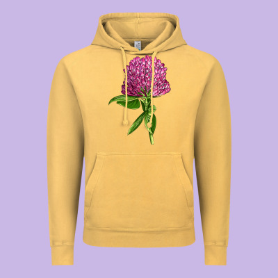 Red Clover Illustrations Vintage Hoodie Designed By Lillyallendesigns